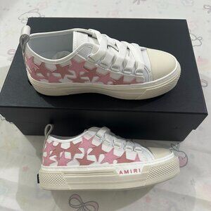 Amiri Pink Star Print Low-Top Sneakers